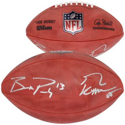 Brock Purdy & George Kittle San Francisco 49ers Autographed Fanatics Authentic Duke Full Color Football