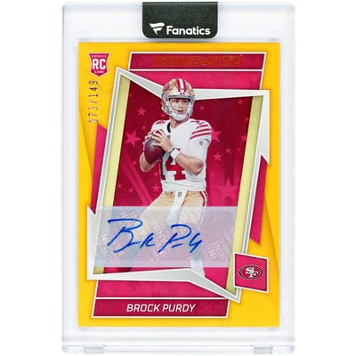 Brock Purdy San Francisco 49ers Autographed 2022 Panini Rookies & Stars Orange #145 #73/149 Rookie Card 