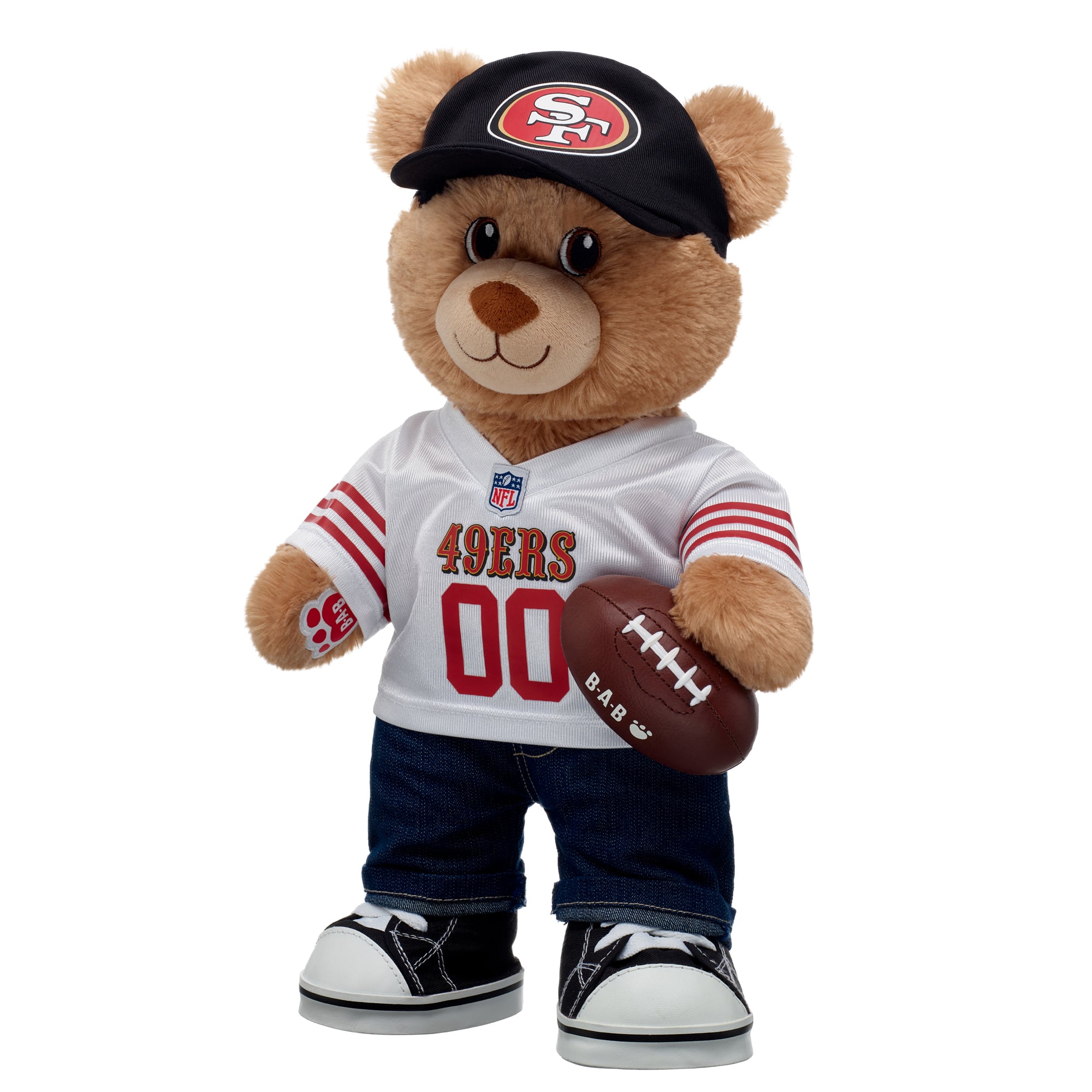 Build-A-Bear San Francisco 49ers Happy Hugs Teddy Bear Gift Set