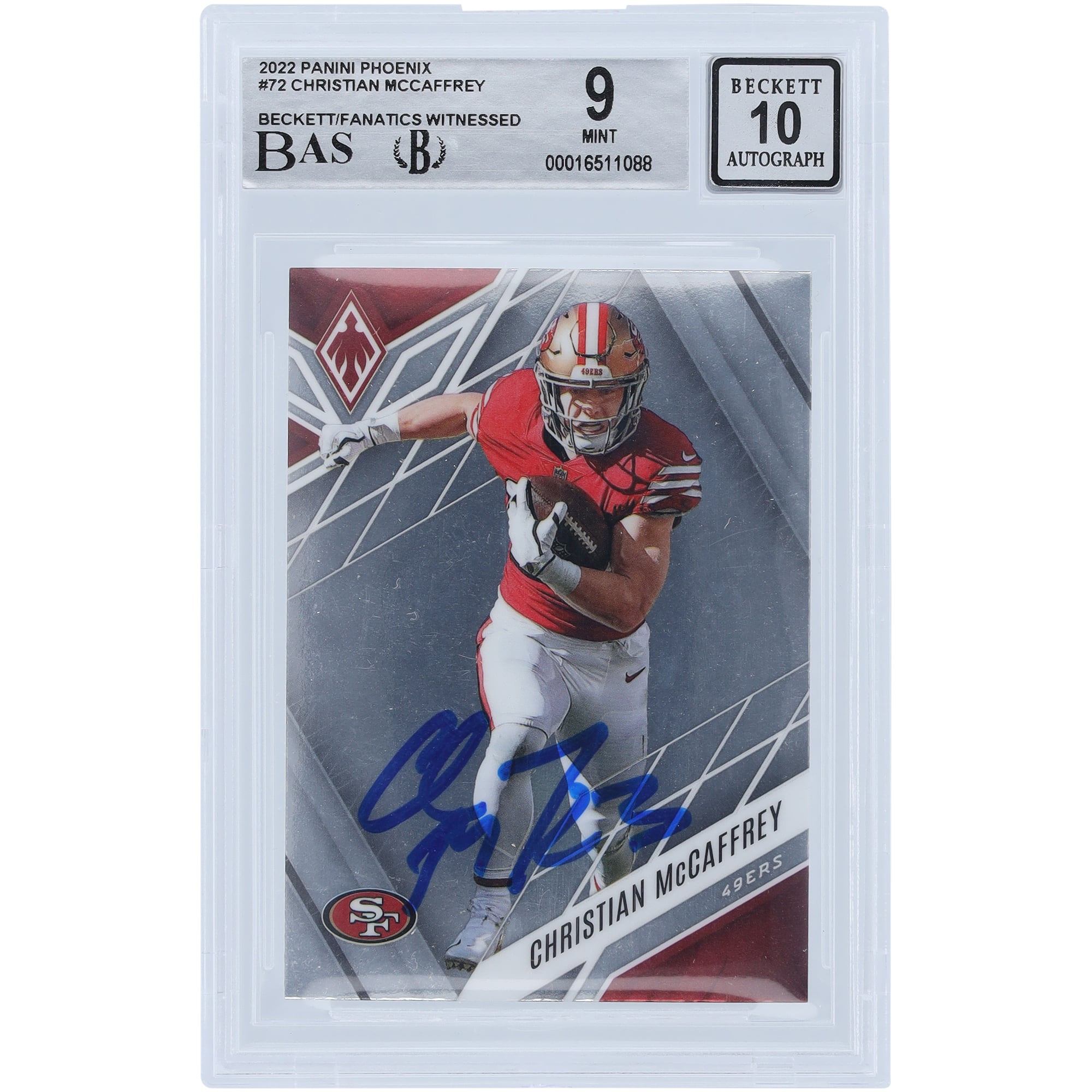 Christian McCaffrey San Francisco 49ers Autographed 2022 Panini 