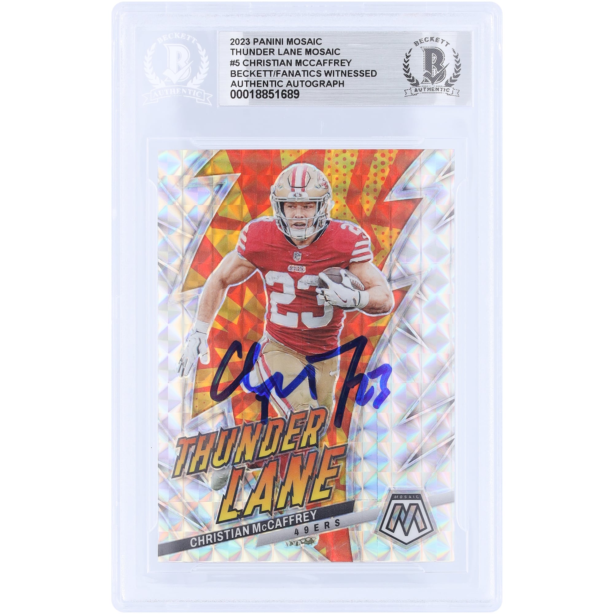 Christian McCaffrey San Francisco 49ers Autographed 2023 Panini 