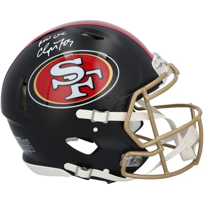 Christian McCaffrey San Francisco 49ers Autographed Fanatics Authentic Riddell Rivalry Speed Authentic Helmet with "Run CMC" Inscription 