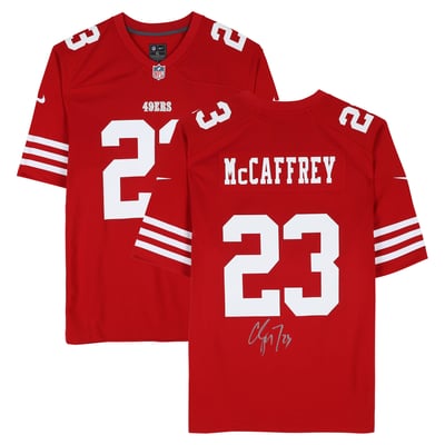 Christian McCaffrey San Francisco 49ers Autographed Fanatics Authentic Scarlet Nike Game Jersey 