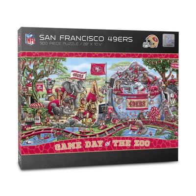 San Francisco 49ers Fanpoint 10.5" x 28" Game Day at the Zoo 500-Piece Puzzle