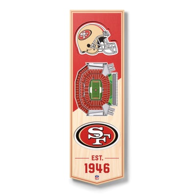 San Francisco 49ers Fanpoint 6'' x 19'' 3D StadiumView Banner