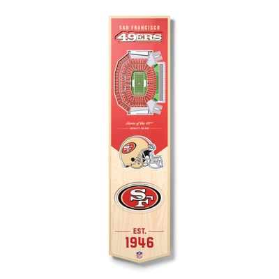 San Francisco 49ers Fanpoint 8'' x 32'' 3D StadiumView Banner