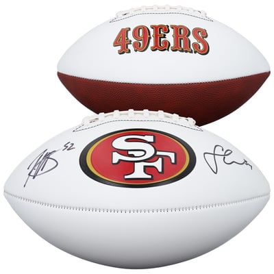 Fred Warner & Patrick Willis San Francisco 49ers Autographed Fanatics Authentic Franklin White Panel Football 
