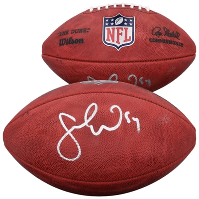 Fred Warner San Francisco 49ers Autographed Fanatics Authentic Duke Full Color Football 