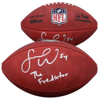 Fred Warner San Francisco 49ers Autographed Fanatics Authentic Duke Full Color Football with "The Fredator" Inscription 