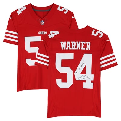Fred Warner San Francisco 49ers Autographed Fanatics Authentic Red Nike Vapor Fuse Jersey with "The Fredator" Inscription