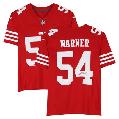 Fred Warner San Francisco 49ers Autographed Fanatics Authentic Red Nike Vapor Fuse Jersey