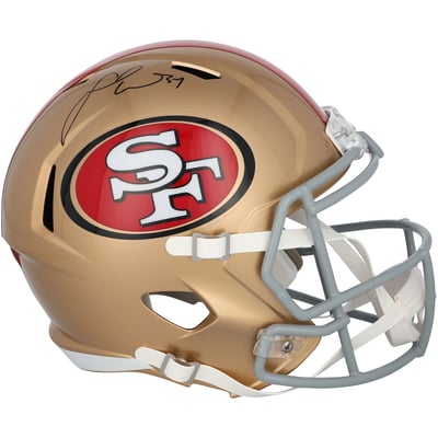 Fred Warner San Francisco 49ers Autographed Fanatics Authentic Riddell 80th Anniversary Speed Replica Helmet 