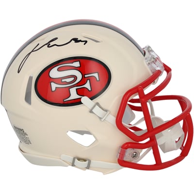 Fred Warner San Francisco 49ers Autographed Fanatics Authentic Riddell Retro Speed Mini Helmet 