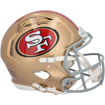 George Kittle San Francisco 49ers Autographed Fanatics Authentic Riddell 80th Anniversary Speed Authentic Helmet 