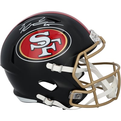 George Kittle San Francisco 49ers Autographed Fanatics Authentic Riddell Rivalry Speed Replica Helmet 