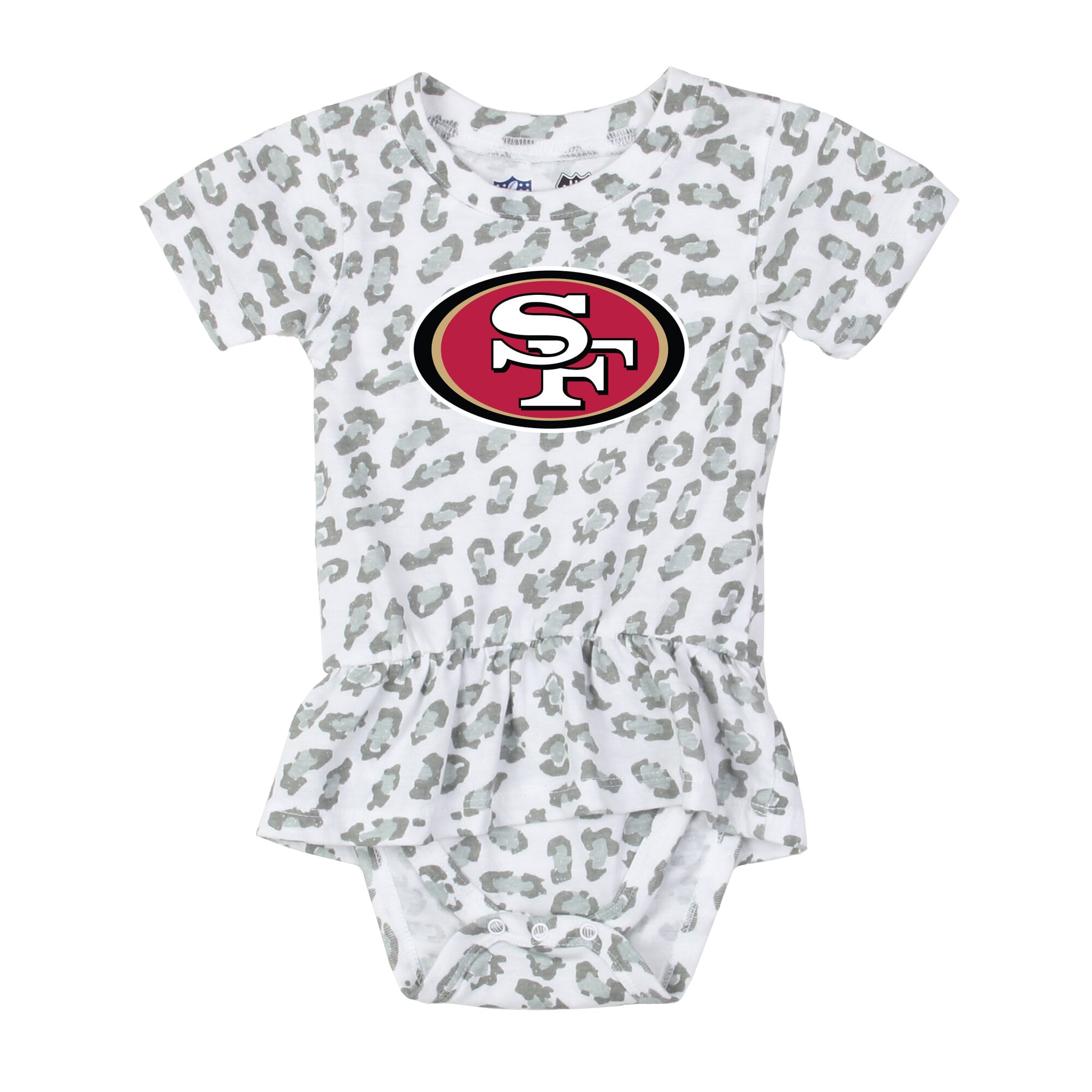 Wes & Willy San Francisco 49ers Girls Infant White Leopard Print ...