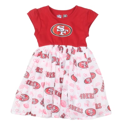 San Francisco 49ers Wes & Willy Girls Toddler Princess Dress - Scarlet