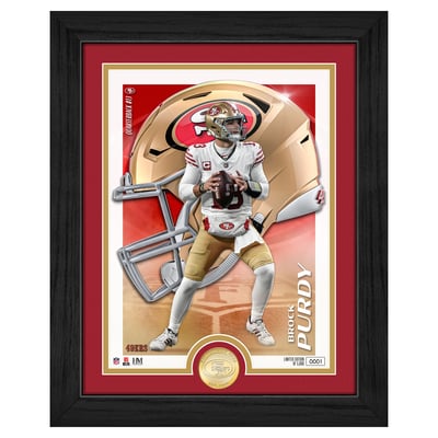 Brock Purdy San Francisco 49ers Highland Mint Limited Edition 13" x 16" Challenger Bronze Coin Photo Mint