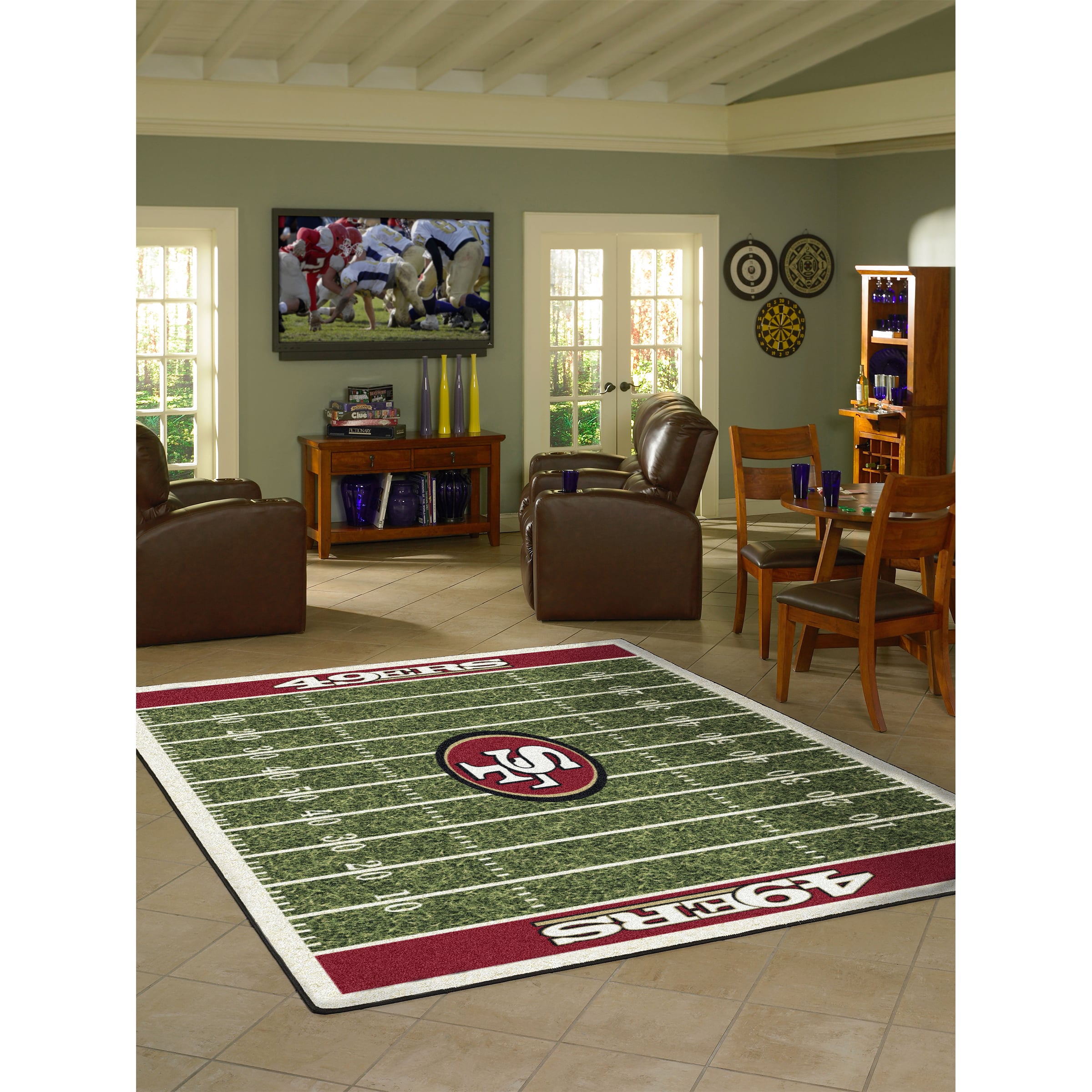 Imperial San Francisco 49ers 5'4'' x 7'8'' Home Field Rug