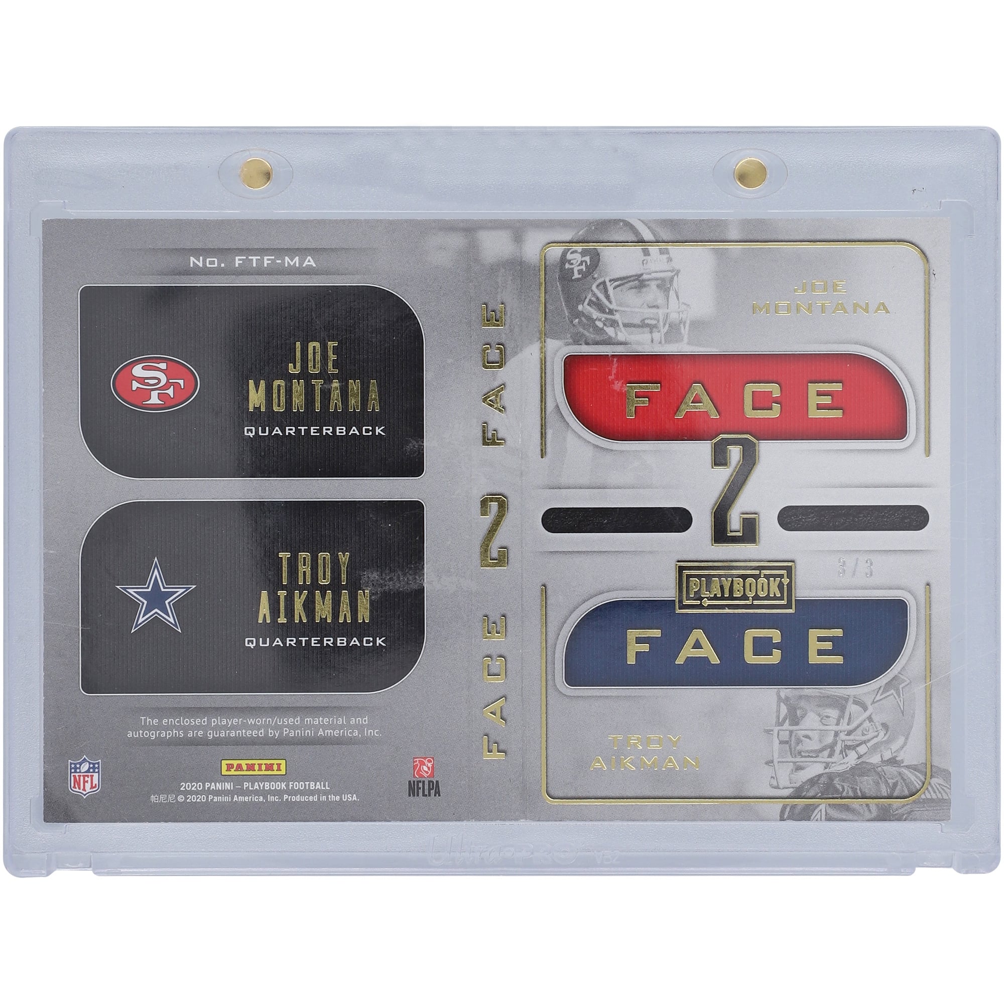 Joe Montana & Troy Aikman San Francisco 49ers & Dallas Cowboys