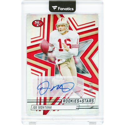 Joe Montana San Francisco 49ers Autographed 2025 Panini Rookies & Stars Preferred #22 #96/99 Card 