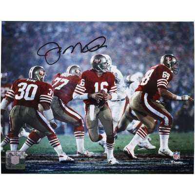 Joe Montana San Francisco 49ers Autographed Fanatics Authentic 8" x 10" Super Bowl XIX Dropback Photograph