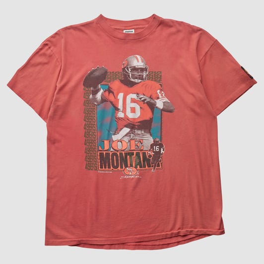Joe Montana Starter 1990 T-shirt - Red - L by Fanatics Real Vintage