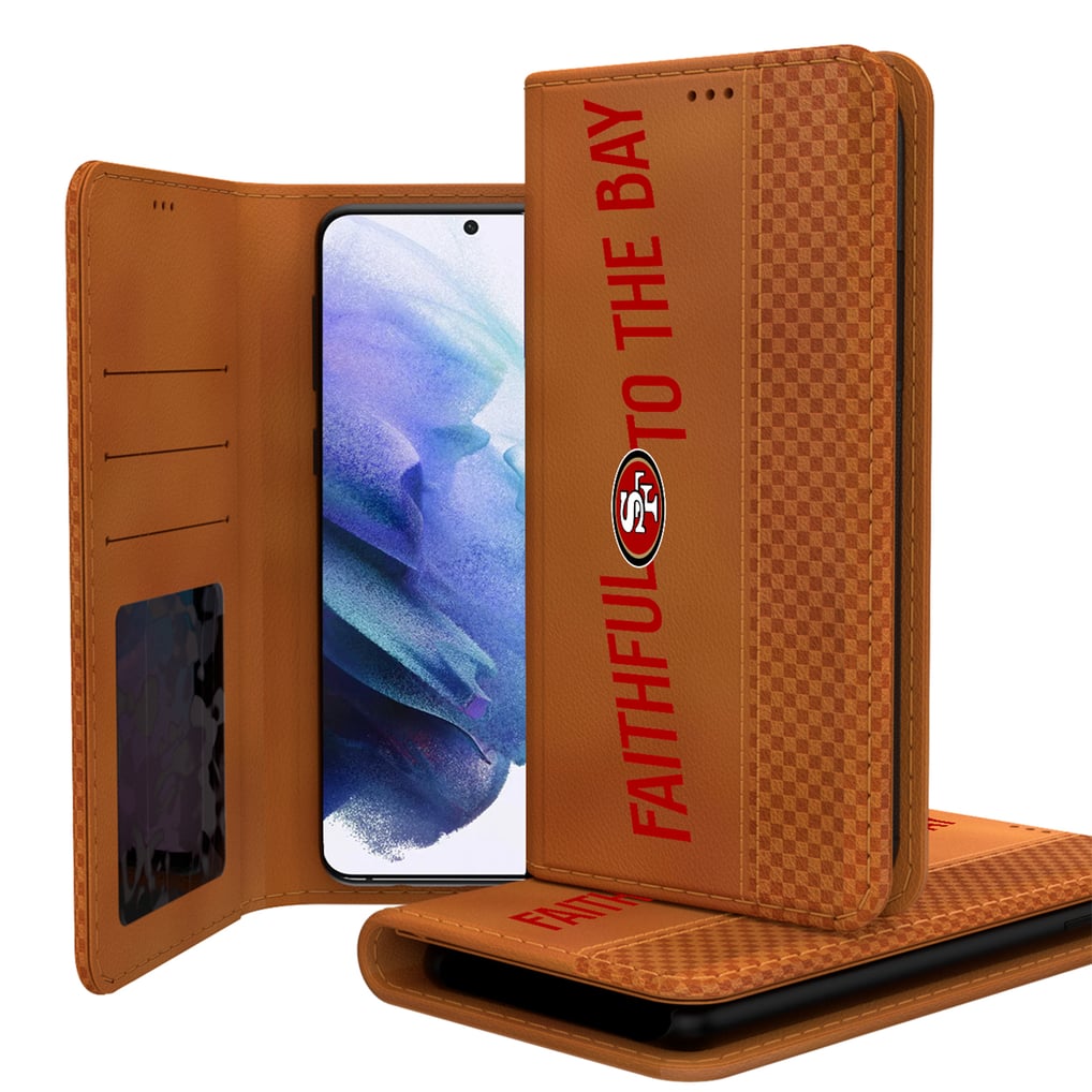 San Francisco 49ers Keyscaper Galaxy Folio Case - Brown