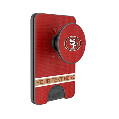 San Francisco 49ers Keyscaper Personalized Endzone Solid PopSockets Magnetic Wallet