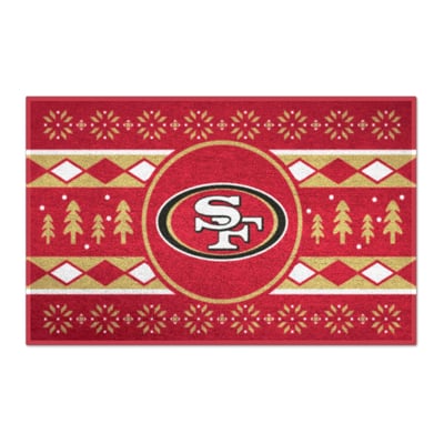 San Francisco 49ers Logo Brands 19" x 30" Holiday Sweater Starter Mat