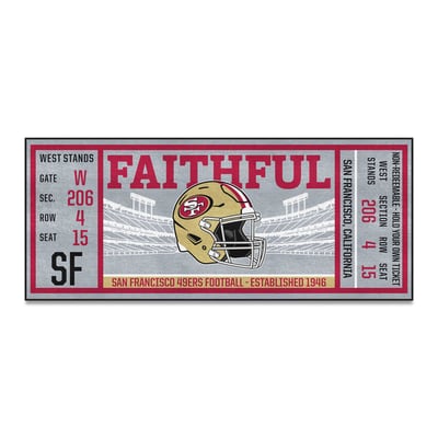 San Francisco 49ers Logo Brands 30" x 72" Ticket Runner
