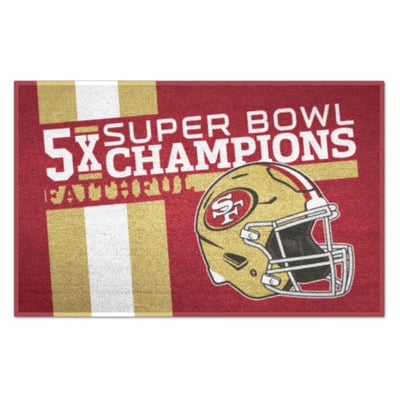 San Francisco 49ers Logo Brands Super Bowl Champions 19" x 30" Dynasty Starter Mat