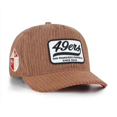 San Francisco 49ers '47 Throwback Corduroy Patch Hitch Adjustable Hat - Brown