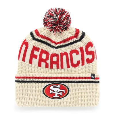  San Francisco 49ers '47 Quattrle Cuffed Knit Hat with Pom - Natural