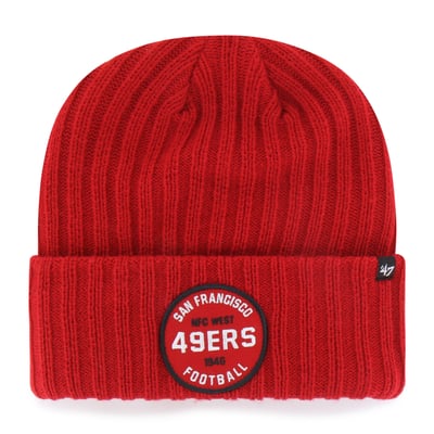  San Francisco 49ers '47 Ribbed Snowdrift Cuffed Knit Hat - Scarlet