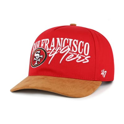 San Francisco 49ers '47 Scribe Line Hitch Adjustable Hat - Scarlet/Brown