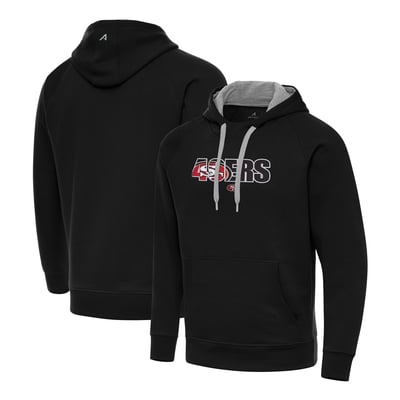 San Francisco 49ers Antigua Impact Victory Hoodie - Black