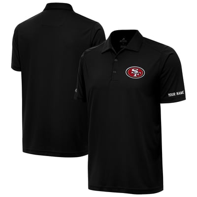 San Francisco 49ers Antigua  Personalized Tribute Polo - Black