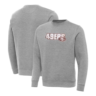 San Francisco 49ers Antigua Woodland Camo Victory Sweatshirt - Heather Gray