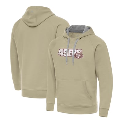 San Francisco 49ers Antigua Woodland Camo Victory Hoodie - Khaki