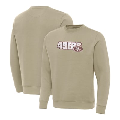 San Francisco 49ers Antigua Woodland Camo Victory Sweatshirt - Khaki