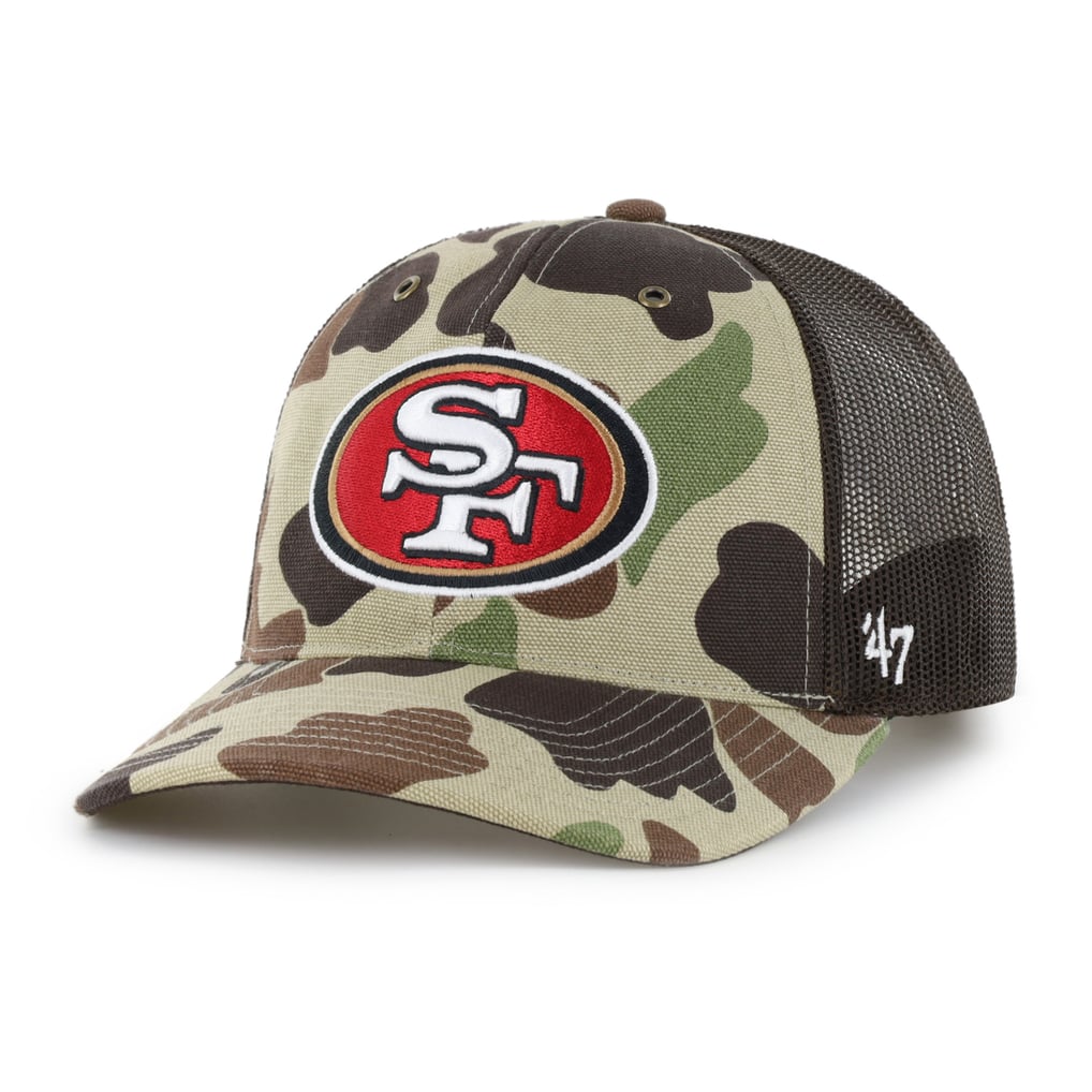 Men's Carhartt x '47 Duck Camo San Francisco 49ers Adjustable Trucker Hat