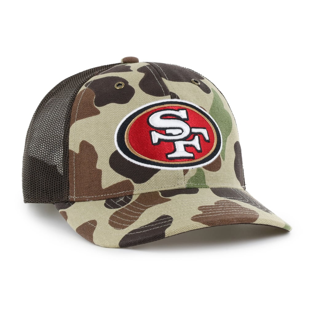 Men's Carhartt x '47 Duck Camo San Francisco 49ers Adjustable Trucker Hat