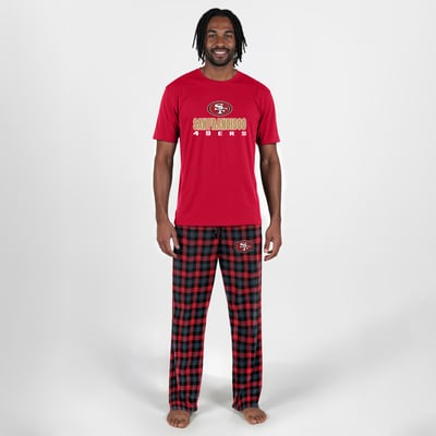  San Francisco 49ers Concepts Sport Big & Tall Highland Sleep Set - Scarlet