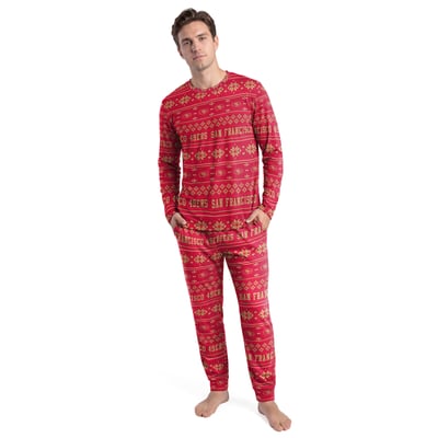 San Francisco 49ers Concepts Sport Jubilee Long Sleeve T-Shirt & Pant Set - Scarlet