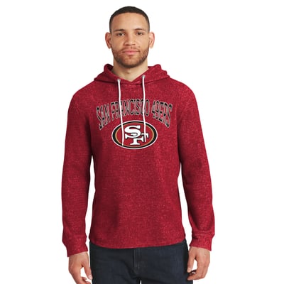 San Francisco 49ers Darius Rucker Collection by Fanatics Waffle Knit Hooded Tri-Blend Long Sleeve T-Shirt - Scarlet