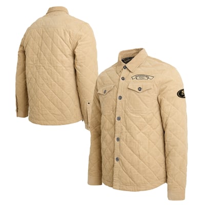 San Francisco 49ers Darius Rucker Collection by Fanatics Button-Up Thin-Wale Corduroy Shacket - Tan