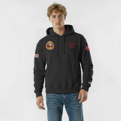 San Francisco 49ers Disney x Champion Stinky Pete Reverse Weave Hoodie - Black