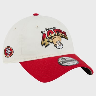 San Francisco 49ers Disney x New Era 9TWENTY Adjustable Hat - Cream/Scarlet