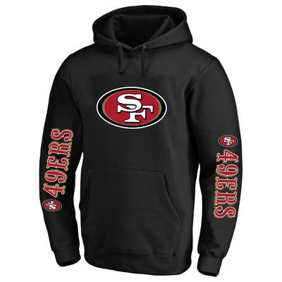 San Francisco 49ers Fanatics Big & Tall 3-Hit Pullover Hoodie - Black
